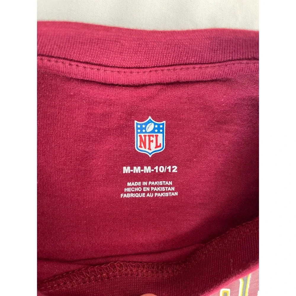 NFL‎ Team Apparel Washington Commanders Kids Burgundy T-Shirt Size M 10/12 NEW